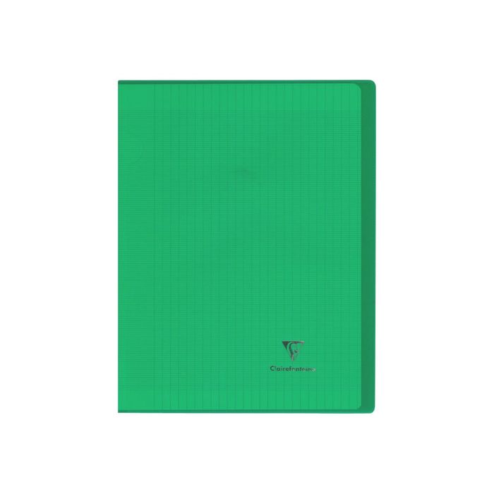 3037929814033-Clairefontaine Koverbook - Cahier polypro 24 x 32 cm - 96 pages - grands carreaux (Seyes) - vert-Avant-0