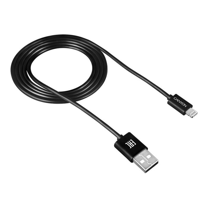 5291485002305-Canyon CNE-CFI1 -câble de charge et de synchronisation USB/USB Lightning - 1 m - noir-Angle gauche-0