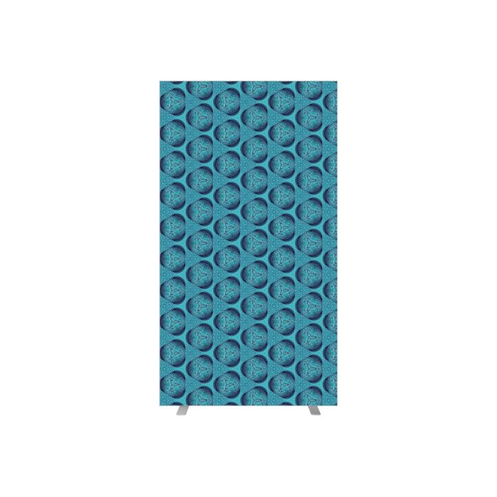 3660141945287-Cloison de séparation EASYSCREEN - L94 x H174 cm - mosaïque bleue-Avant-0