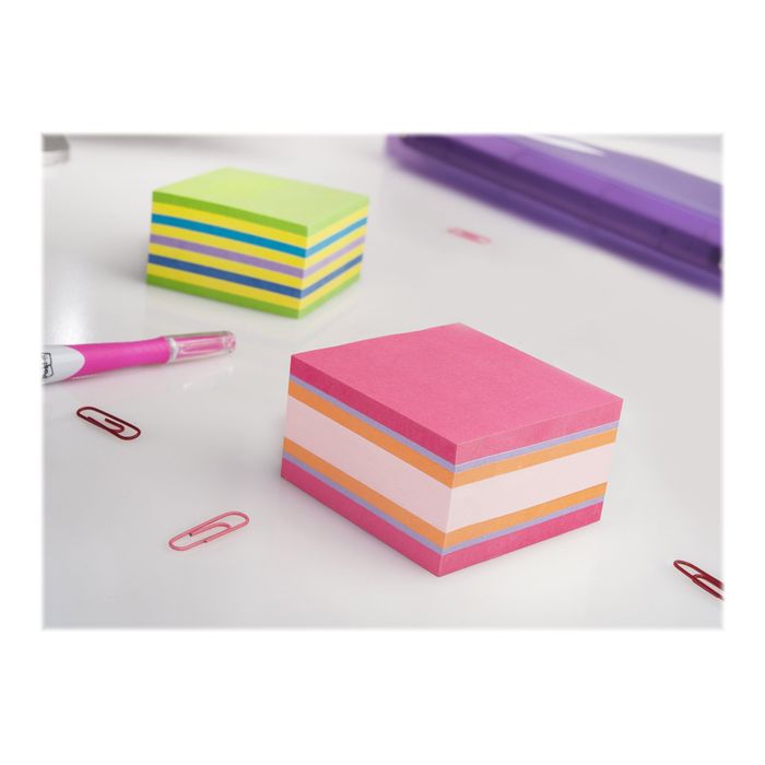 3134375487771-Cube Post-it Couleurs Plaisir Intense - 76 x 76 mm-Angle droit-2