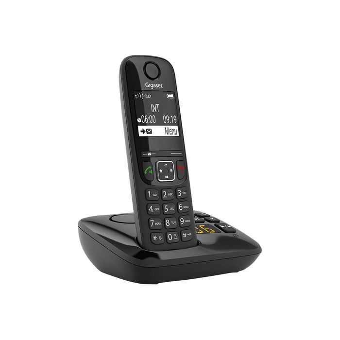 4250366854571-Gigaset AS690A - téléphone sans fil - avec répondeur - noir-Angle gauche-2