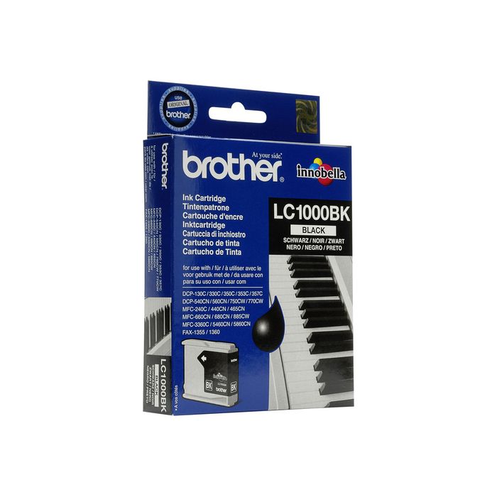 4977766643870-Brother LC1000 - noir - cartouche d'encre originale-Angle gauche-0