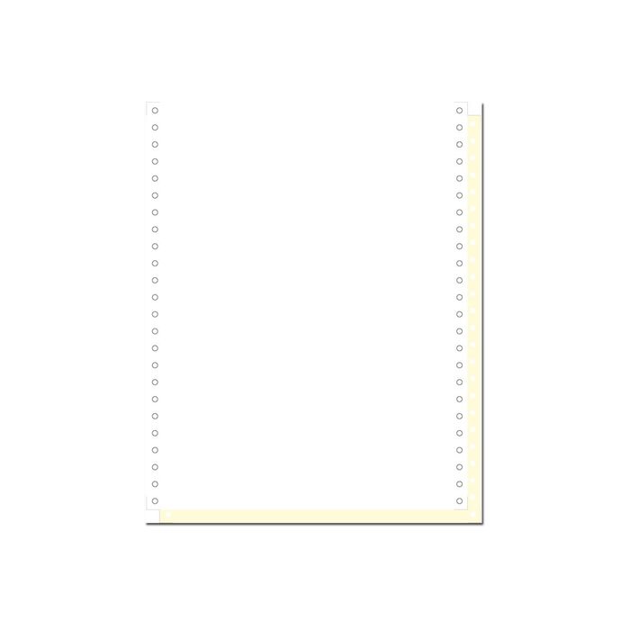3130630624226-Exacompta - Papier listing blanc/jaune - 1000 feuilles 240 mm x 12" - bandes Caroll détachables --Avant-0