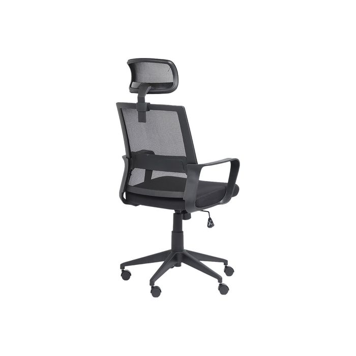 3760185020848-Fauteuil de bureau LIBERTY 02 - accoudoirs fixes - appui-tête réglable - noir-Arrière-2