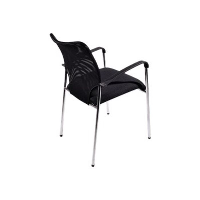 3760185023177-Chaise TOULA - accoudoirs intégrés - noir-Arrière-2