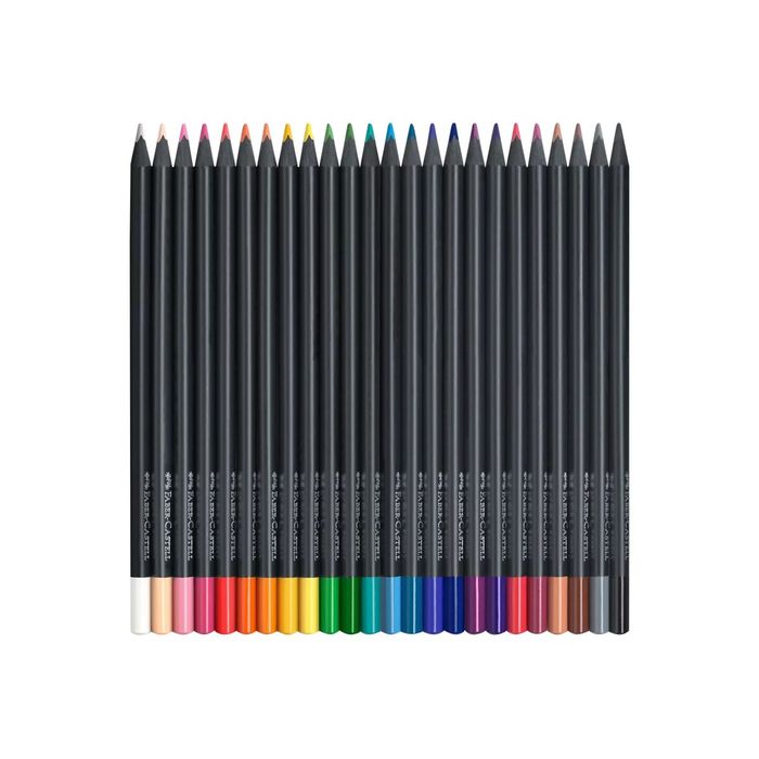 4005401164241-Faber-Castell Black Edition - 24 crayons de couleur - couleurs assorties-Avant-0