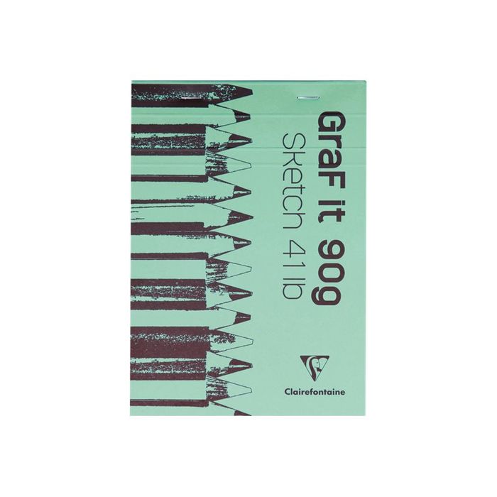 3329680966213-Clairefontaine Graf It - Carnet de croquis - 80 feuilles - A5 - 90 gr - disponible dans différent-Avant-4