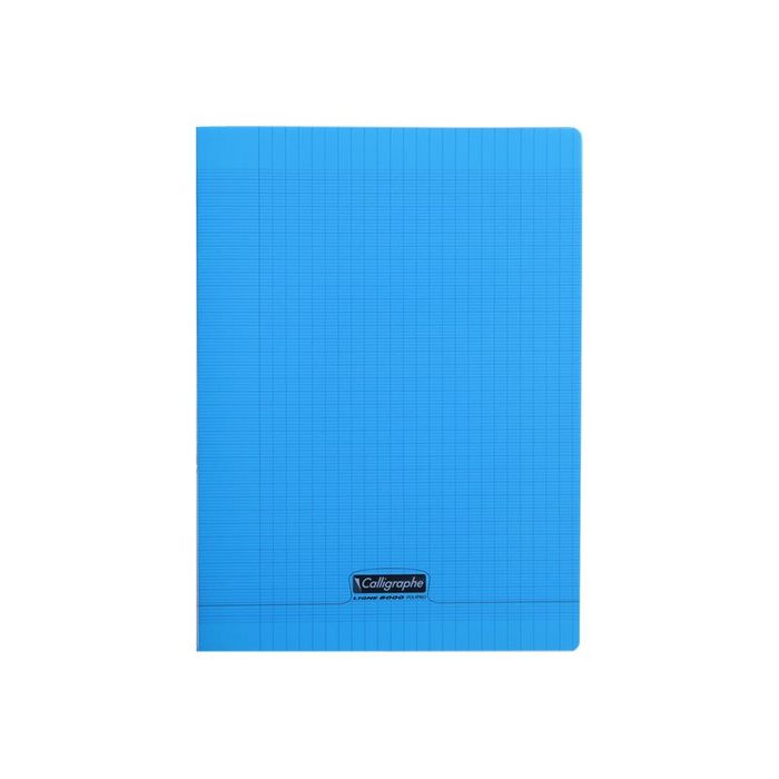 3210330181929-Calligraphe 8000 - Cahier polypro 24 x 32 cm - 96 pages - grands carreaux (Seyes) - bleu-Avant-0