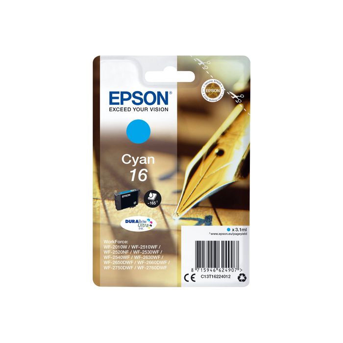 8715946624914-Epson 16 Stylo plume - cyan - cartouche d'encre originale-Avant-1