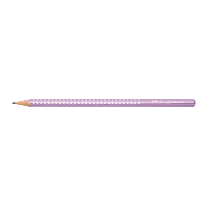 4005401182634-Faber-Castell Sparkle - Crayon à papier - B - VIOLET METALLIC-Angle gauche-0