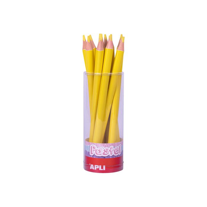 8410782180531-Apli Agipa - Crayon de couleur triangulaire Jumbo - jaune pastel-Avant-0