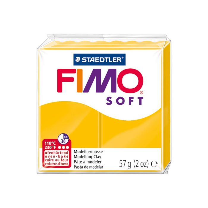 4006608809454-Pâte Fimo Soft  - Jaune Soleil - 57G-Angle droit-1