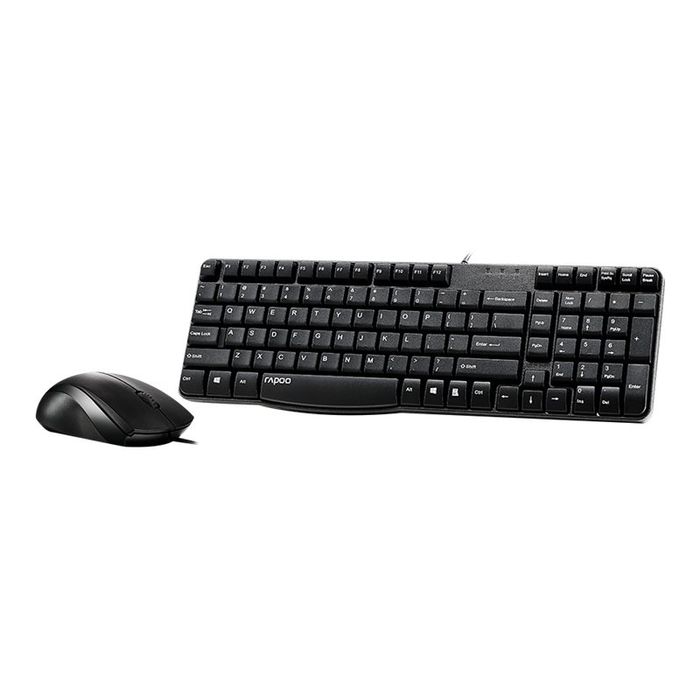 6940056147226-Rapoo N1850 - ensemble clavier et souris filaire Azerty -Angle droit-0