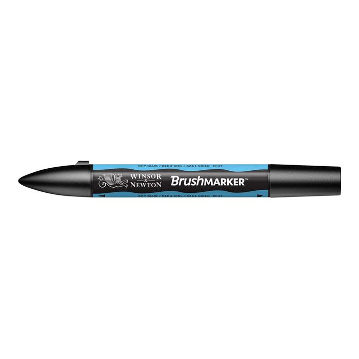 0884955042557-BrushMarker - Stylo pinceau et marqueur - bleu ciel-Angle gauche-1