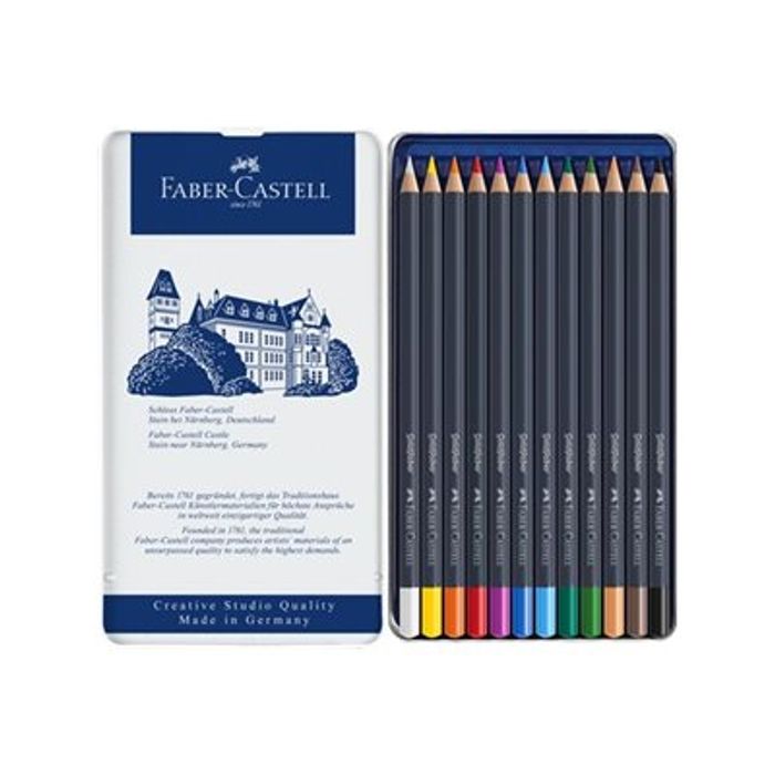 4005401147121-Faber-Castell Goldfaber - 12 Crayons de couleur - couleurs assorties-Avant-0