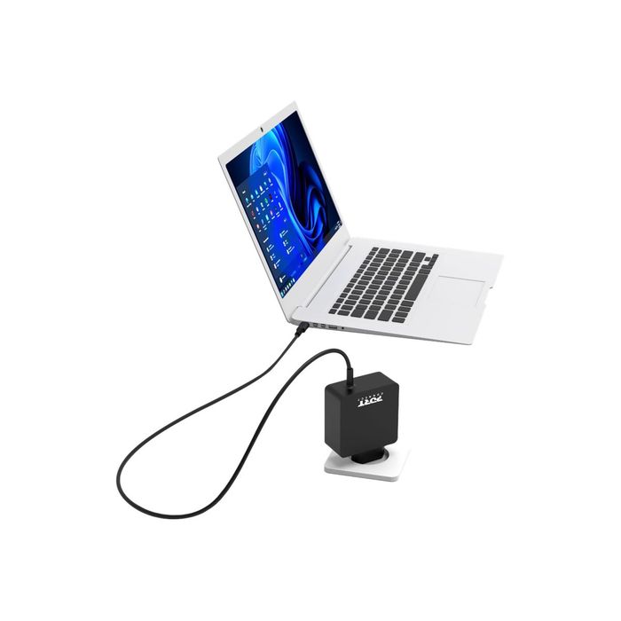 3567042030435-PORT Connect - Chargeur secteur universel - USB-C - 65 Watt -Angle gauche-1