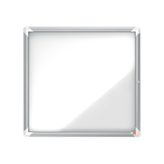 5028252064040-Nobo - Vitrine extérieure 6 A4 (709 x 668 mm) - cadre aluminium fond métal-Avant-1