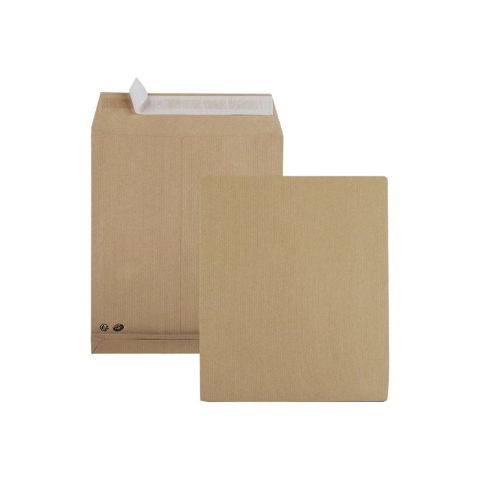 3250650049554-GPV Pack'n Post - 250 Pochettes kraft à soufflets 260 x 330 mm - 120 gr - bande adhésive-Multi-angle-1