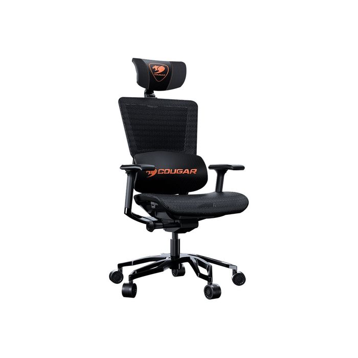 4710483770432-Fauteuil gamer ARGO - accoudoirs réglables - appui-tête intégré - noir-Angle gauche-2