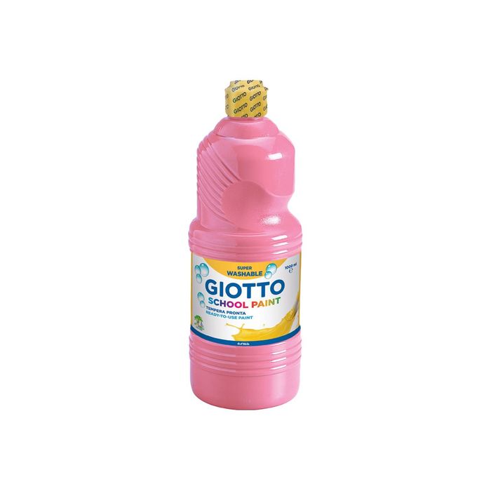 8000825977121-Giotto School - Gouache ultra lavable - vert - bouteille d'1 L-Avant-0