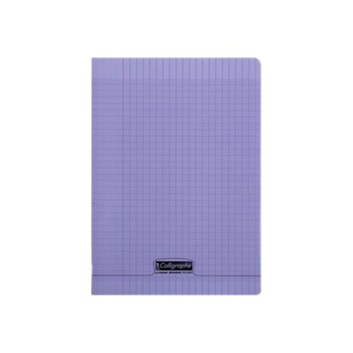 3210330183374-Calligraphe 8000 - Cahier polypro A4 (21x29,7 cm) - 96 pages - petits carreaux (5x5 mm) - violet-Avant-0