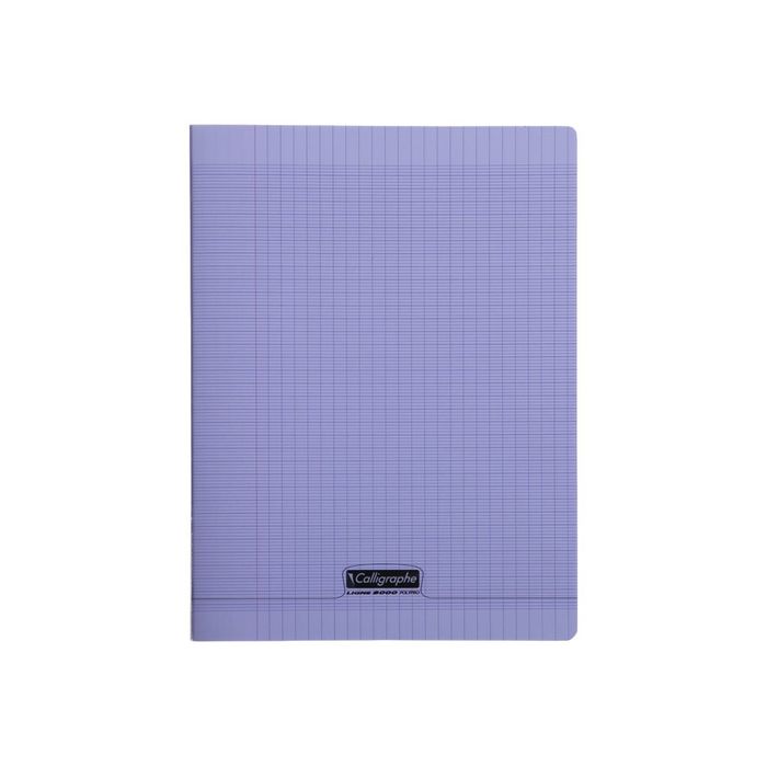 3210330181974-Calligraphe 8000 - Cahier polypro 24 x 32 cm - 96 pages - grands carreaux (Seyes) - violet-Avant-0