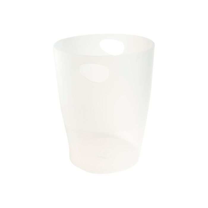 9002493037083-Exacompta Ecobin - Corbeille à papier 15L - blanc glacé translucide-Angle droit-0