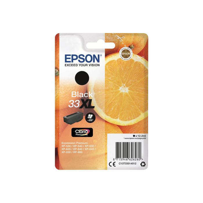 8715946600574-Epson 33XL Oranges - noir - cartouche d'encre originale-Avant-0