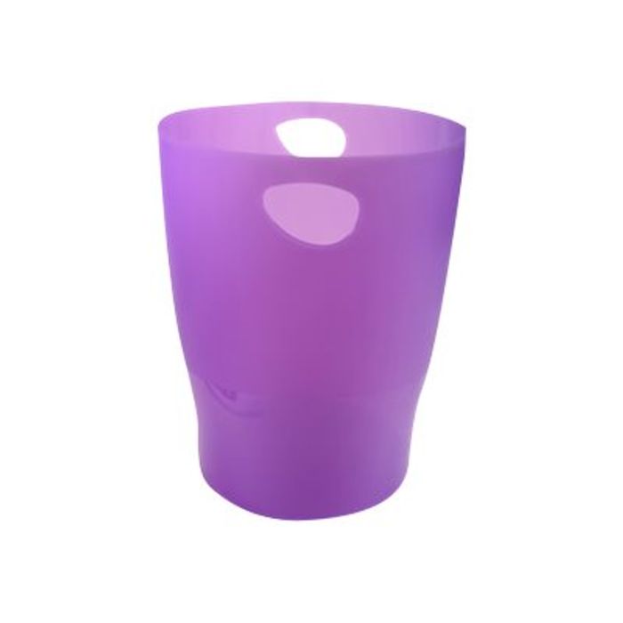 9002493037175-Exacompta Ecobin - Corbeille à papier 15L - violet translucide-Haut-0