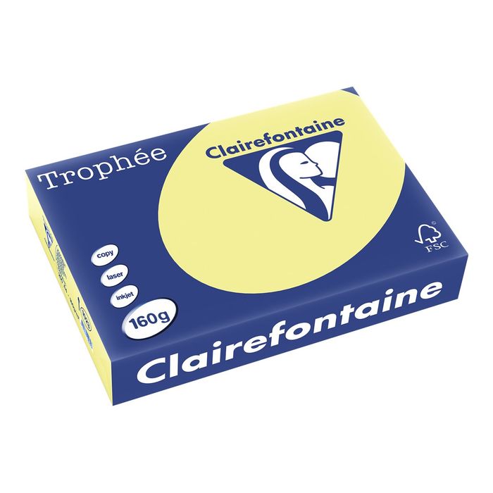 3329680102307-Clairefontaine Trophée - Papier couleur - A4 (210 x 297 mm) - 160 g/m² - Ramette de 250 f-Angle gauche-0
