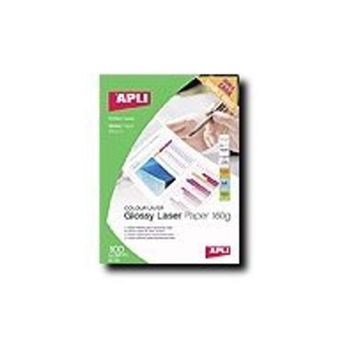 8410782118176-Apli Agipa - Papier photo brillant recto/verso - A4 - 160 g/m² - impression laser - 10-Image du produit-0