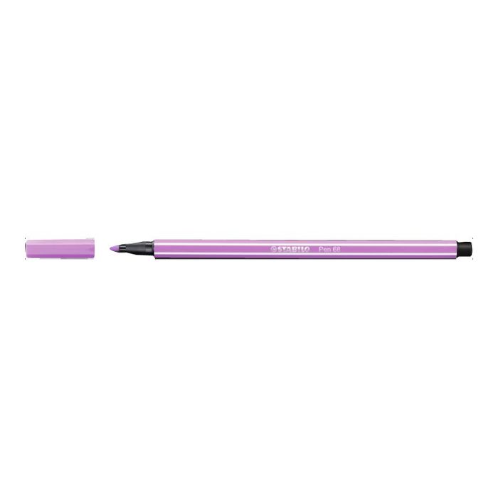 4006381509848-STABILO Pen 68 - Feutre pointe moyenne - lilas clair-Angle gauche-0