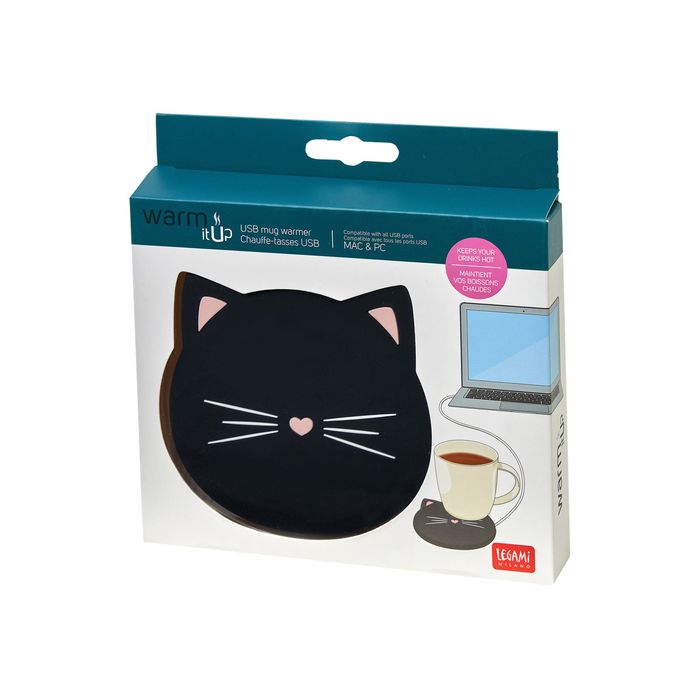 8052783616536-Legami - Chauffe-tasse USB - motif chat-Angle droit-1