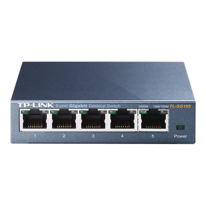 6935364021146-TP-Link TL-SG105  - Switch de bureau 5 ports Gigabit - Boîtier métal-Avant-1