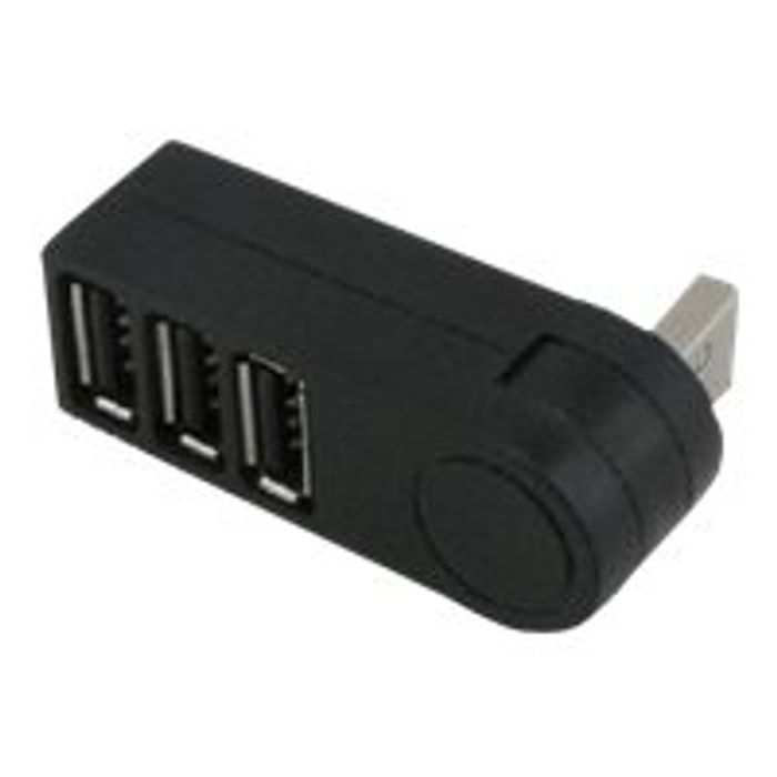 3700224746322-MCL Samar USB2-M103 - Mini Hub 3 ports USB 2.0-Angle droit-0