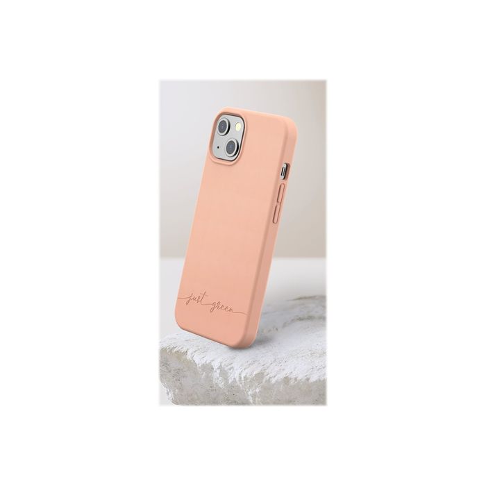 3571211463948-Just Green - coque de protection pour Iphone 13 - corail-Angle droit-1