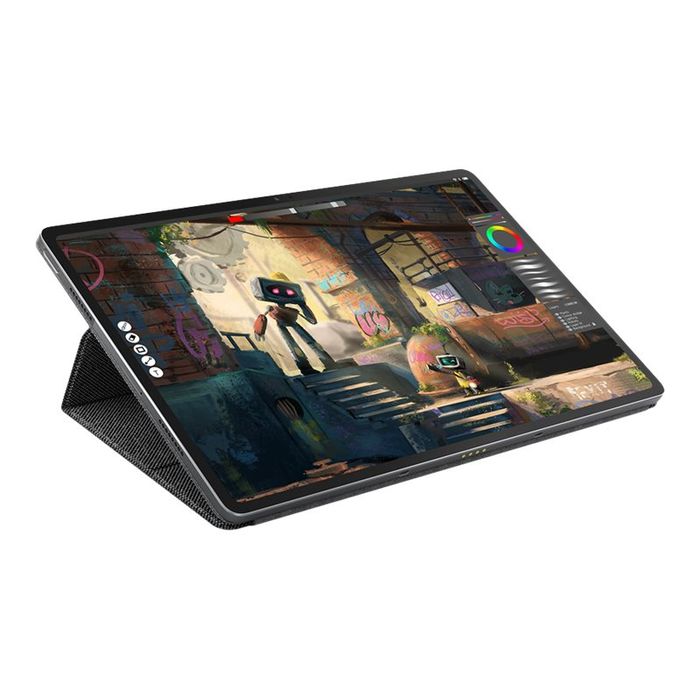0196118109527-Lenovo Tab P12 Pro ZA9D - tablette 12,6"  - Android 11 - 128 Go - gris-Angle gauche-2