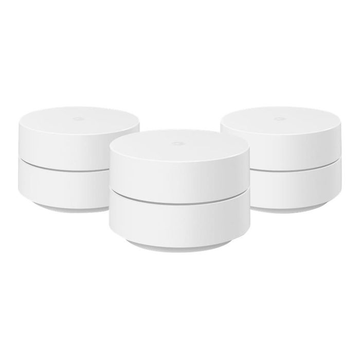 0193575025407-Google Wifi 2021 edition EU - pack de 3 routeurs sans fil - blanc-Avant-0