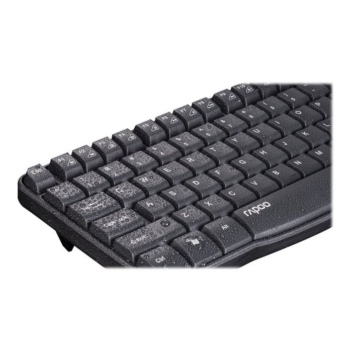 6940056147226-Rapoo N1850 - ensemble clavier et souris filaire Azerty -Gros plan-2