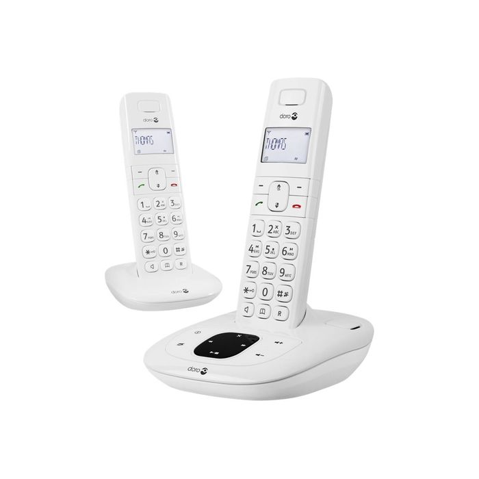 7322460060503-Doro Comfort 1015 duo - téléphone sans fil avec répondeur  + combiné supplémentaire - blanc-Avant-0