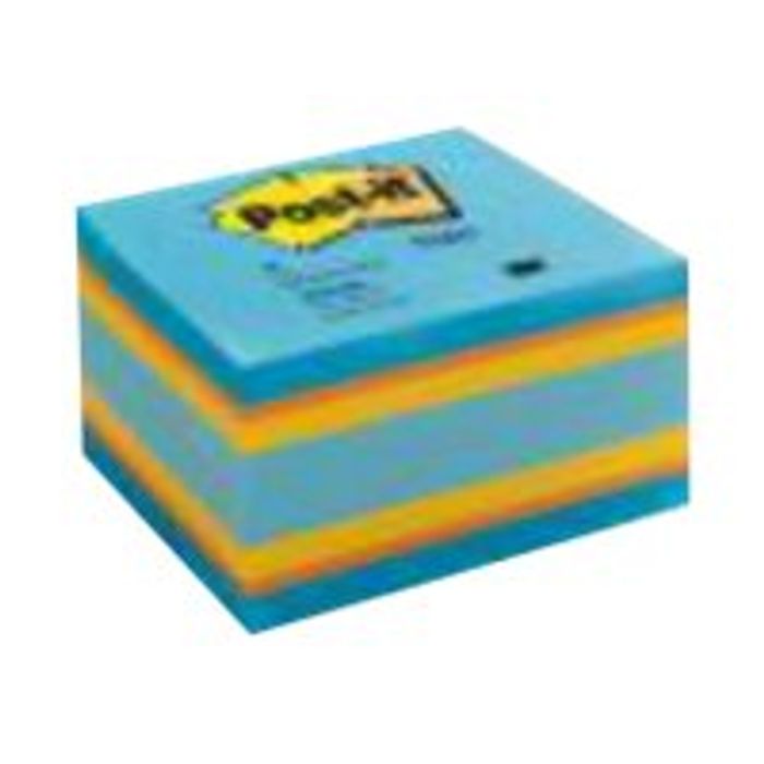 3134375487788-Cube Post-it Couleurs Relax Intense - 76 x 76 mm-Angle gauche-1