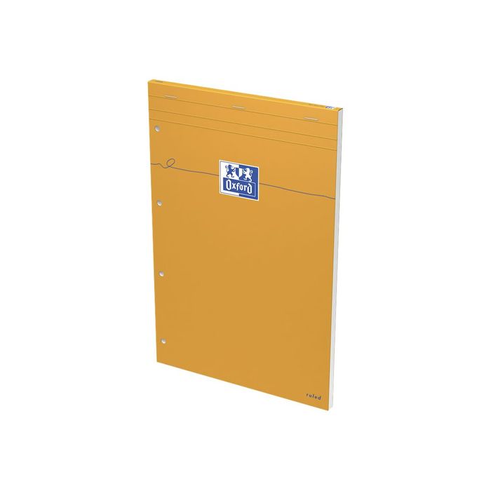 3020121062869-Oxford - Bloc notes - A4 + - 160 pages - ligné - 80G - perforé - orange-Angle droit-1