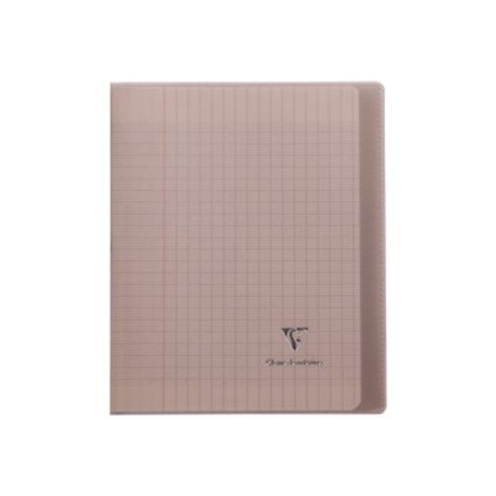 3037929514070-Clairefontaine Koverbook - Cahier polypro 17 x 22 cm - 96 pages - grands carreaux (Seyes) - gris-Avant-0