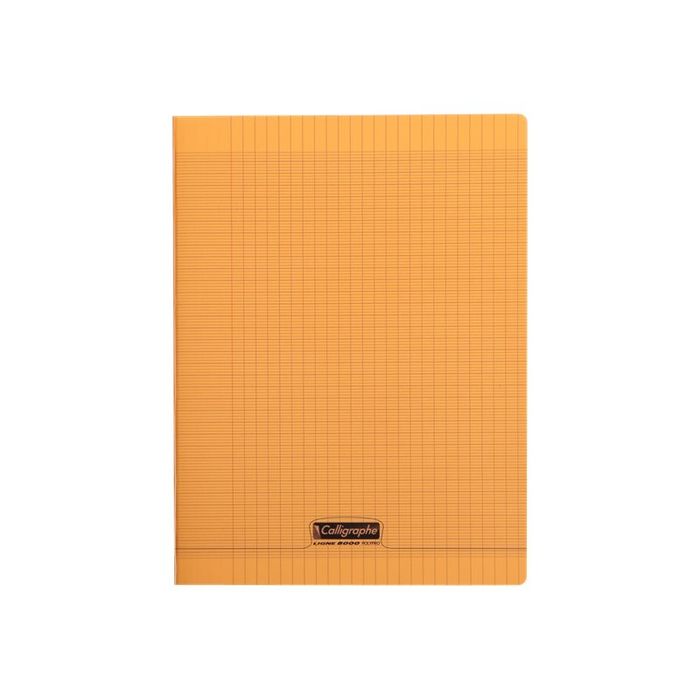 3210330181981-Calligraphe 8000 - Cahier polypro 24 x 32 cm - 96 pages - grands carreaux (Seyes) - orange-Avant-0