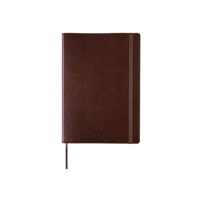 3108725884114-Oberthur Balthazar - Carnet de notes souple A5 - ligné - brun-Avant-0