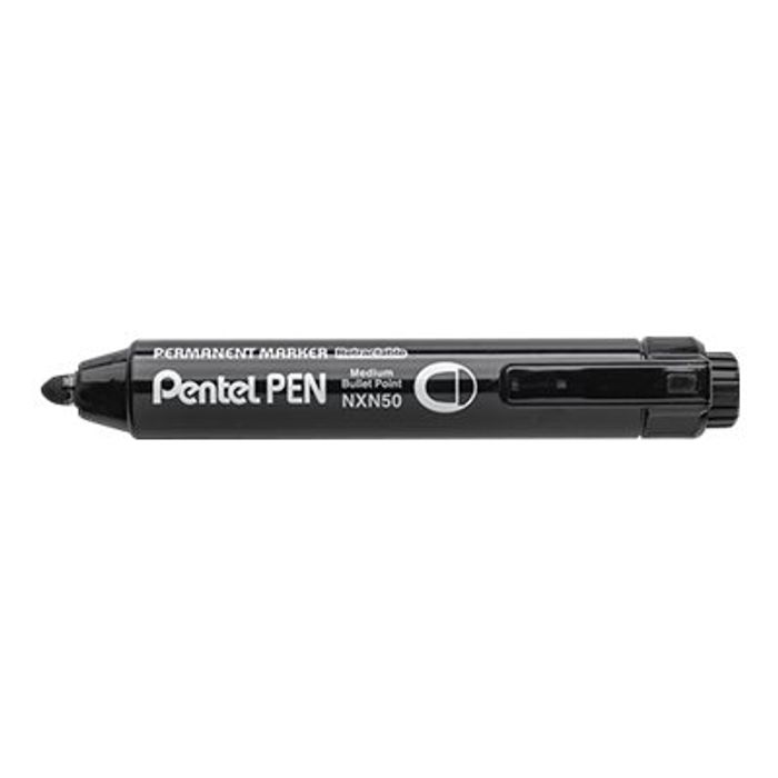 0884851044952-Pentel PEN N50 - Marqueur permanent rétractable - pointe ogive - noir-Angle gauche-0