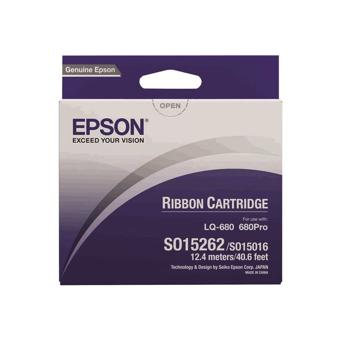 0400791457654-Epson S015262 - noir - ruban d'impression original-Avant-1