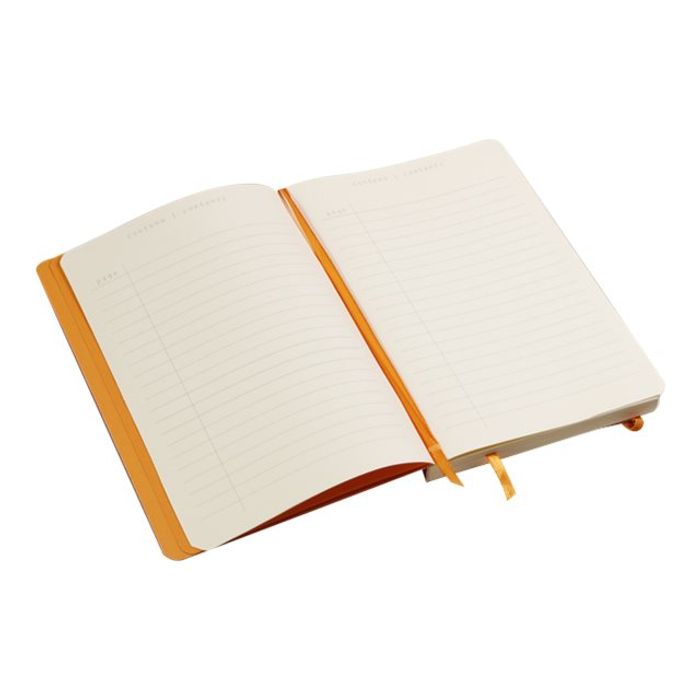 3037921177648-Rhodia Goalbook - Carnet souple A5 - 224 pages numérotées - petits carreaux - taupe-Angle gauche-1