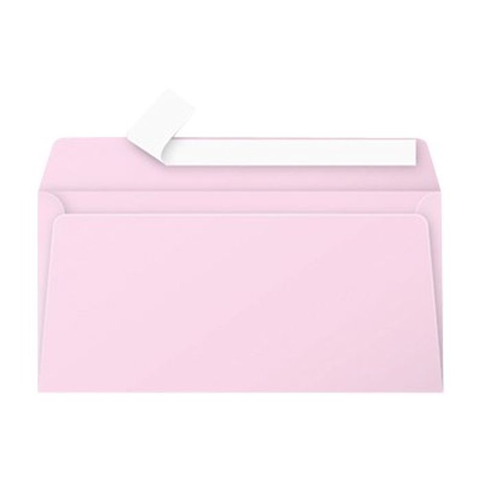 3329680055351-Pollen - 20 Enveloppes - 110 x 220 mm - 120 g/m² - rose dragée-Avant-0