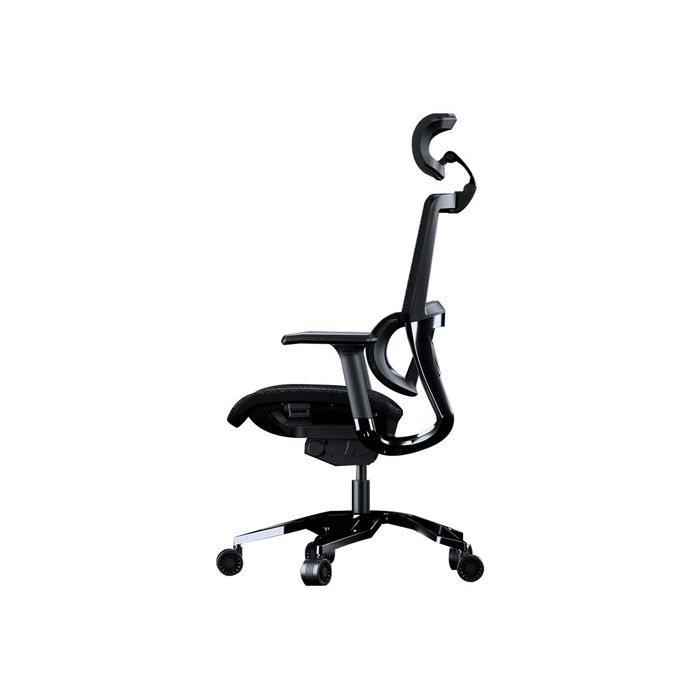 4710483770432-Fauteuil gamer ARGO - accoudoirs réglables - appui-tête intégré - noir-Droite-5